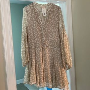 NWT nude and white printed dress, by By Together💫